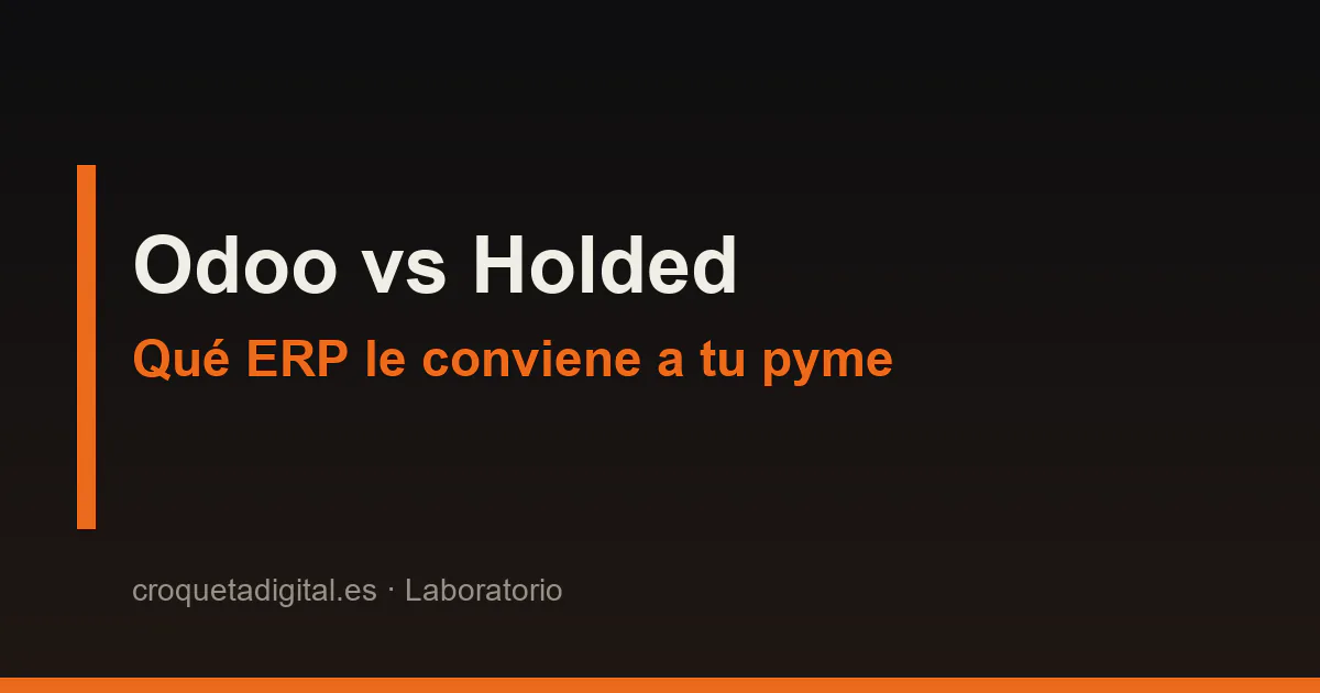 Odoo vs Holded (2026): comparativa honesta para pymes españolas